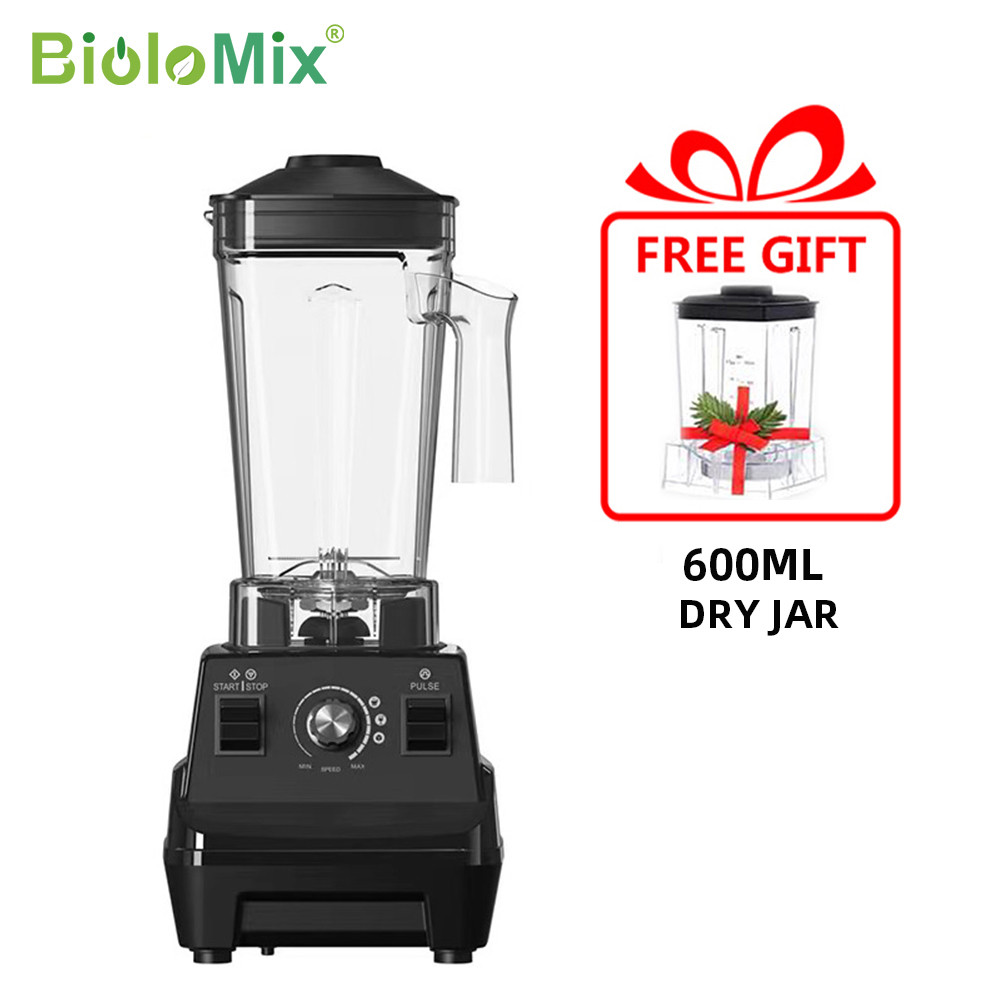 Terlaris BioloMix Mini Pro 1800W High Power Smoothie Blender BPA Free 1.8L and 0.6L Dual Jar High P