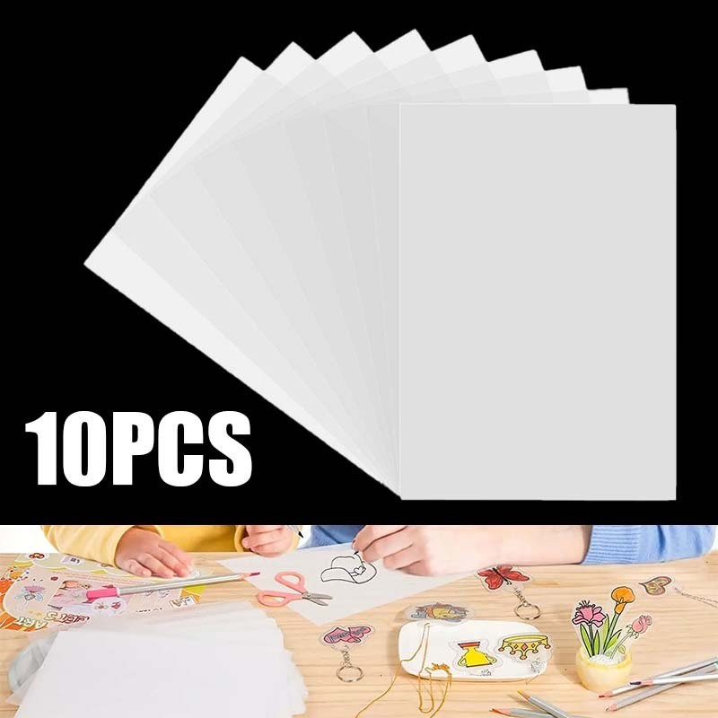 

10pcs Heat Shrink Plastic 20*29cm Heat Shrink Sheet Diy Shrink Kertas Shrink Paper/ Paper