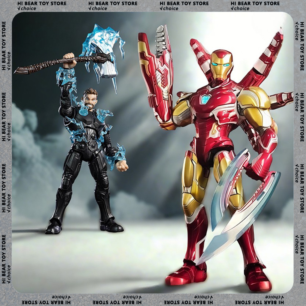 13cm Avengers THOR Action Figure LED Iron Man 85 Tony Stark Action Figure Adult Collection Ornament 
