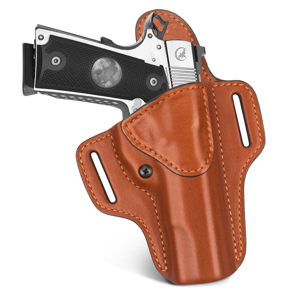 1911 Leather Holster,Premium Leather Handmade OWB Holster for Belts Fits All 1911 with 5" Barrel No 
