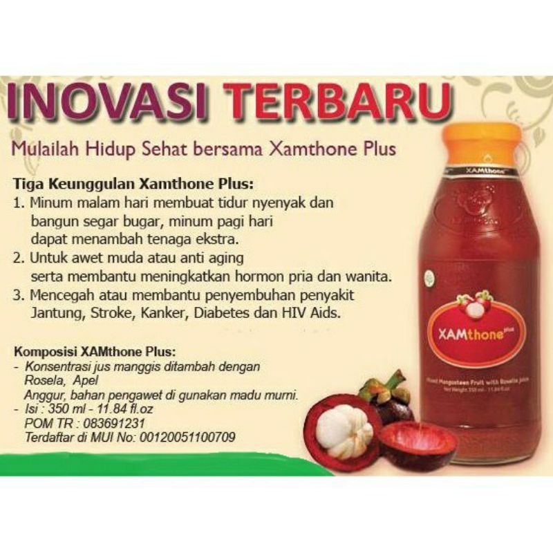 

WHYN!! XAMTHONE EXTRACT JUICE MANGGIS Jus Kulit Manggis Xamthone 1 botol 350ml