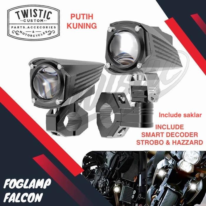 Lampu Tembak Laser Strobo Hazzard LED Falcon Motor 2 Warna