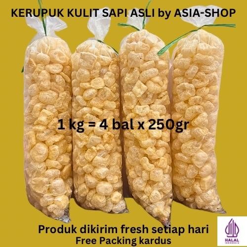 

Barbara.storee 1KG 4 X 250gr KERUPUK KULIT SAPI ASLI DOROKDOK HALAL viral dorok dok rambak grosir