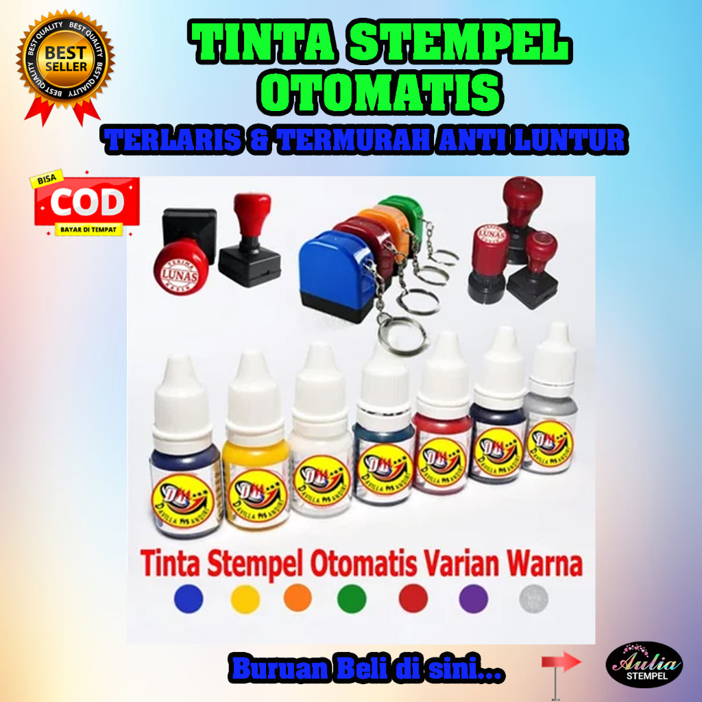 

TINTA STEMPEL OTOMATIS VARIAN WARNA murah saja WE!!