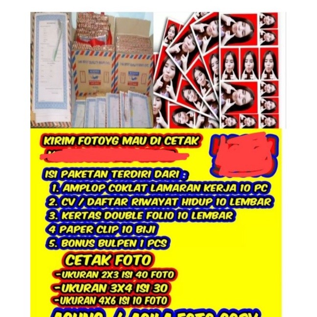 

paket lamaran kerja dan cetak foto WE!!!