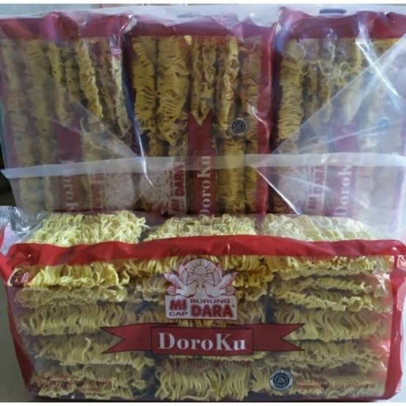 

Mie Kering Keriting Doroku Mie Burung Cap Dara 1 Bal Isi 9 Pak