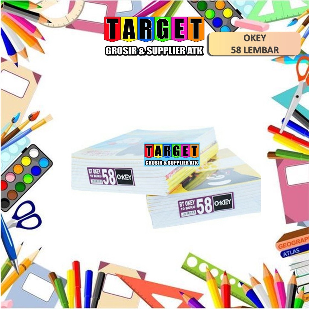 

BUKU TULIS SIDU SINAR DUNIA 58 LEMBAR (10 buku) / BUKU TULIS OKEY KIKY 58 LEMBAR (10 buku)