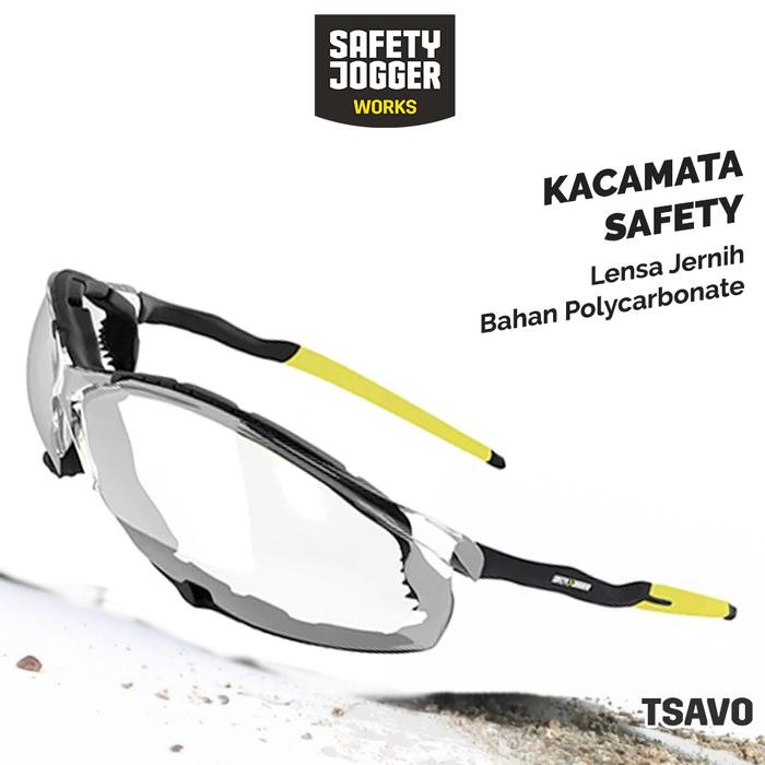 

Terlaris Safety Jogger Works Tsavo Kacamata Sefty Proyek Sporty Unisex Anti Fog Scratch Uv