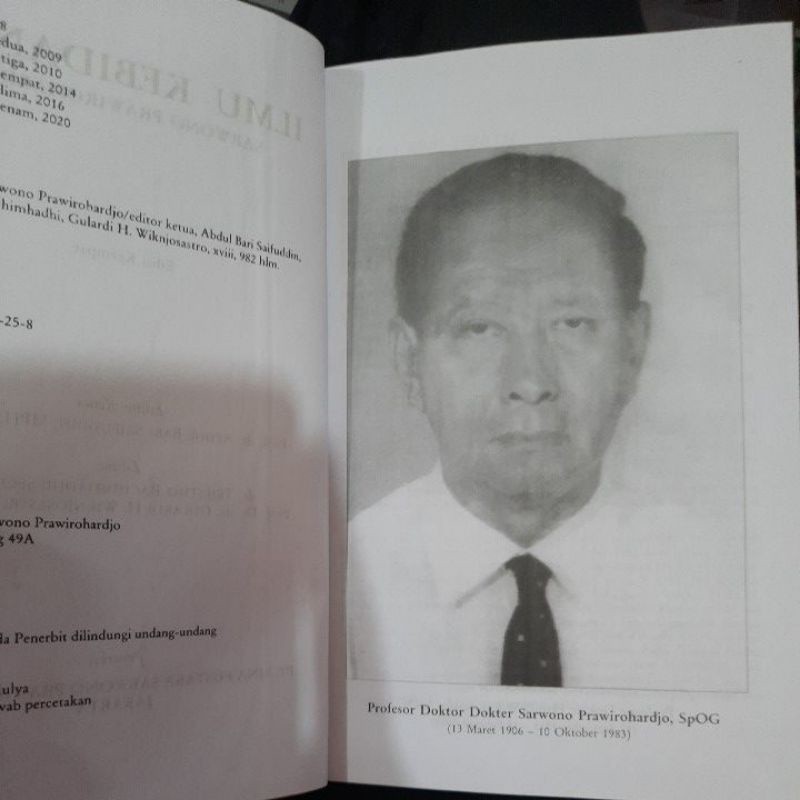 Buku Ilmu Kebidanan Cetakan 6 Tahun 2020 - Sarwono Prawirohardjo