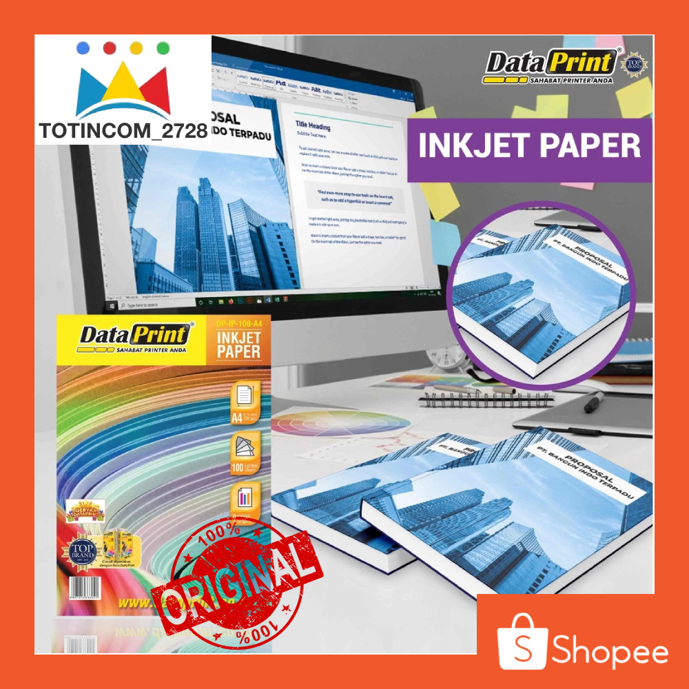 

Kertas Foto DATAPRINT Inkjet Paper 100 Gsm Doff ukuran A4 Sedikit Lebih Tebal dari Hvs 80gr
