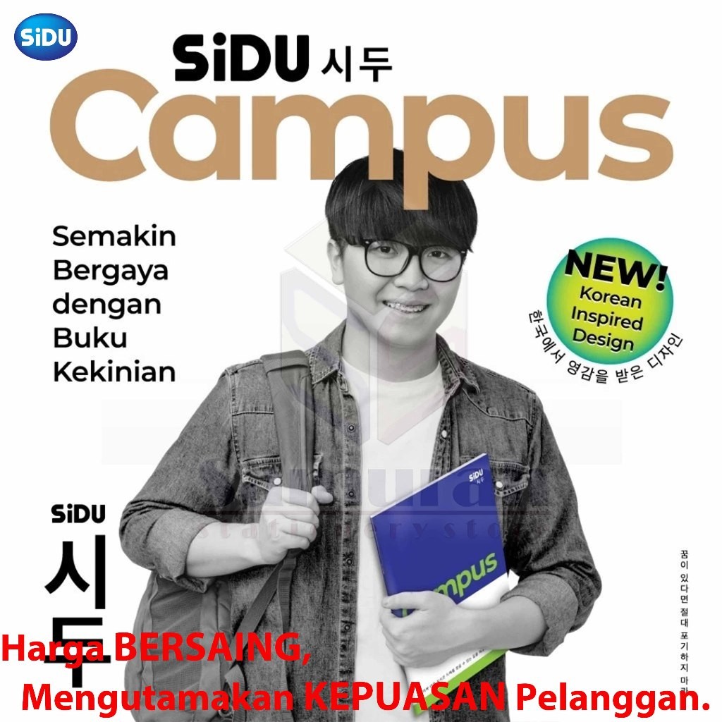 

Buku Tulis Sidu Maxi 42 Lembar / Sidu Campus Korea Besar Isi 42 Lbr Ukuran Boxy / B5 Campuss / 1 Pak