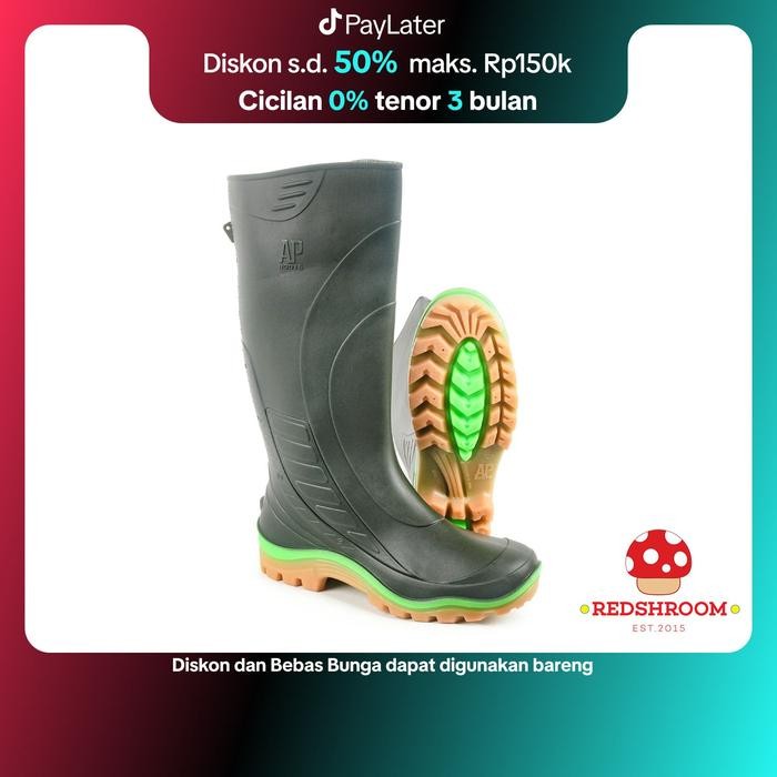 

Terlaris Sepatu Boot Tinggi Ap Boots Ap 2006 Hijau Triwarna Centimeter Perairan Shoes Karet