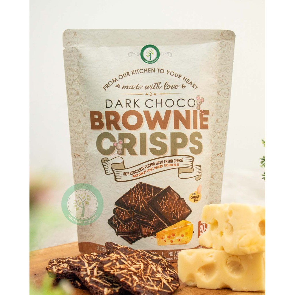 

DARK CHOCO BROWNIE CRISPS - WITH EXTRA CHEESE 90GR WE!!