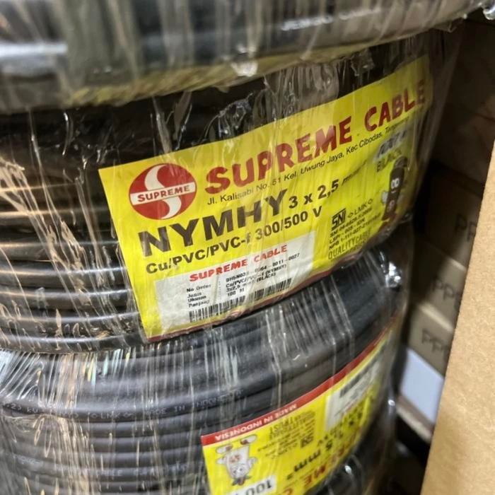 KABEL NYYHY 3X2.5 MM SUPREME HITAM 100 METER