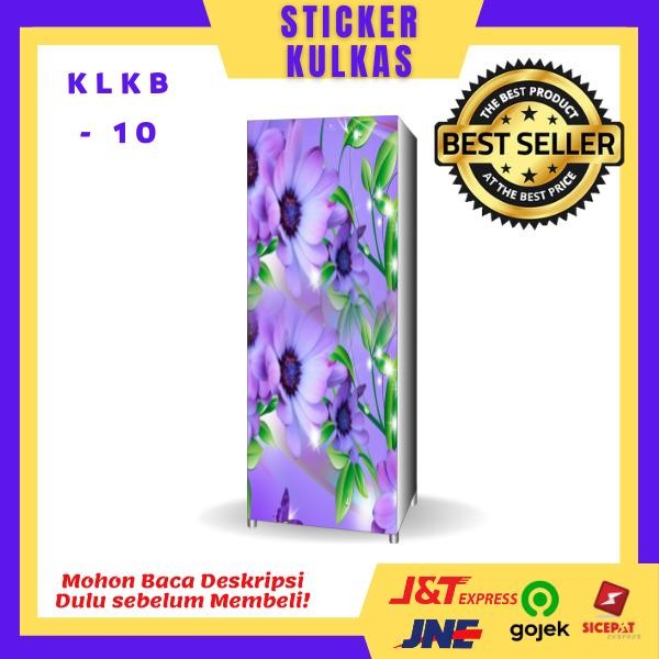 Sticker Kulkas 1Pintu motif bunga / KLKB / Printing hires/Surabaya
