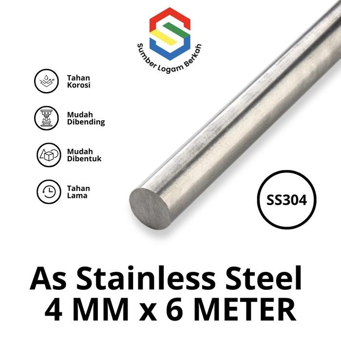 As Stainless Steel 304 4 Mm