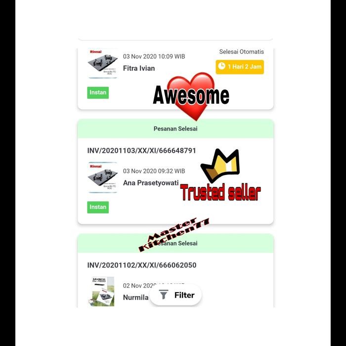 Kompor 2 Tungku tanam / Rinnai RB772 ROG