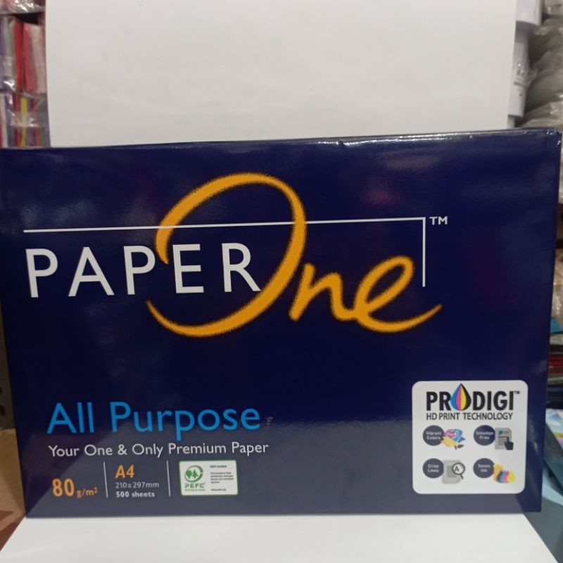 

KERTAS HVS PAPER ONE A4 80gsm ( isi 500 lembar ) / pack
