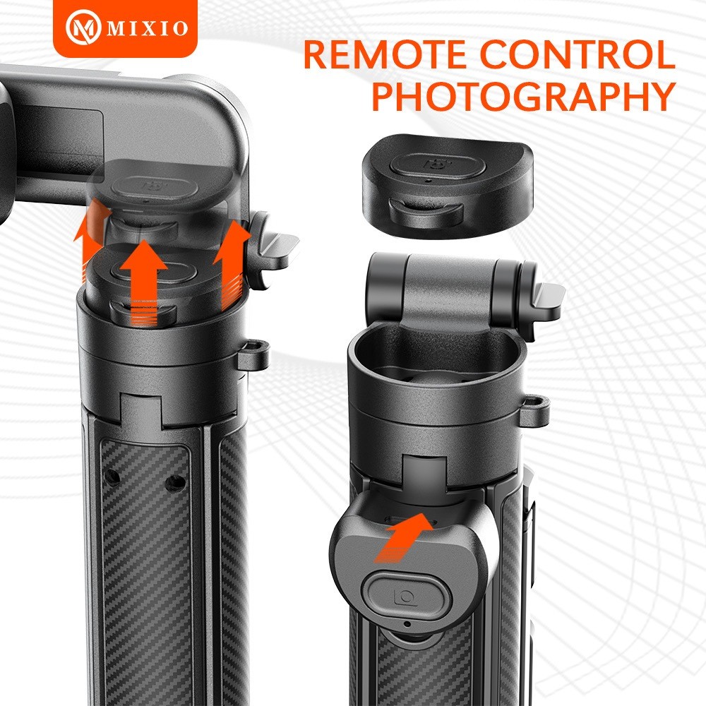 MIXIO A15 Mini Premium Pocket Grip Tripod Mini Selfie Stick Remote Control Tripod 3 In 1 Tongsis