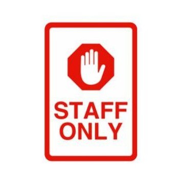 

Sign In Label Khusus Staff Only Acrylik STIKER CUTING