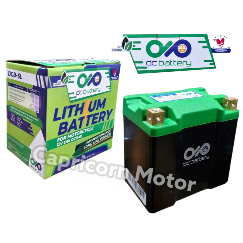 AKI LITHIUM SATRIA FU DCB-6L DC BATTERY NMAX N MAX VARIO TECHNO 125 12V 6Ah