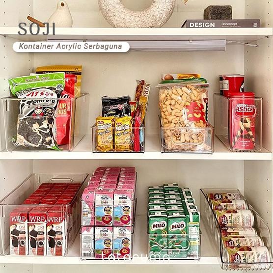 SOJI - Tempat Penyimpanan Makanan Kontainer Box Kulkas Akrilik