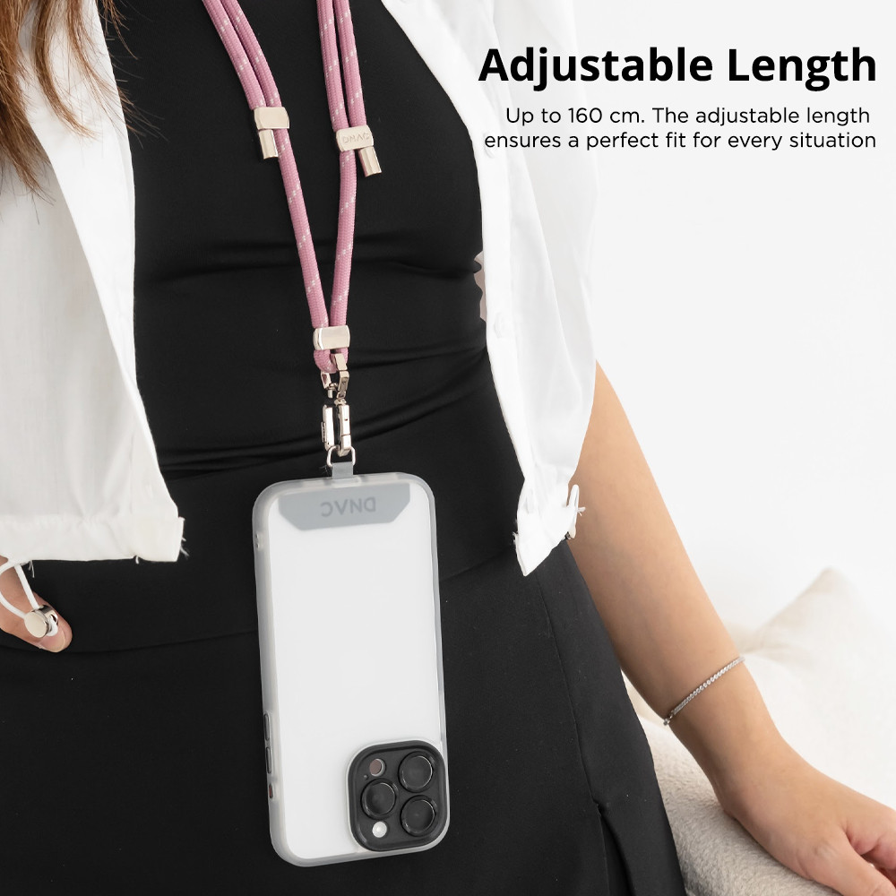 

DNAC Crossbody Lanyard Pink - Adjustable & Durable