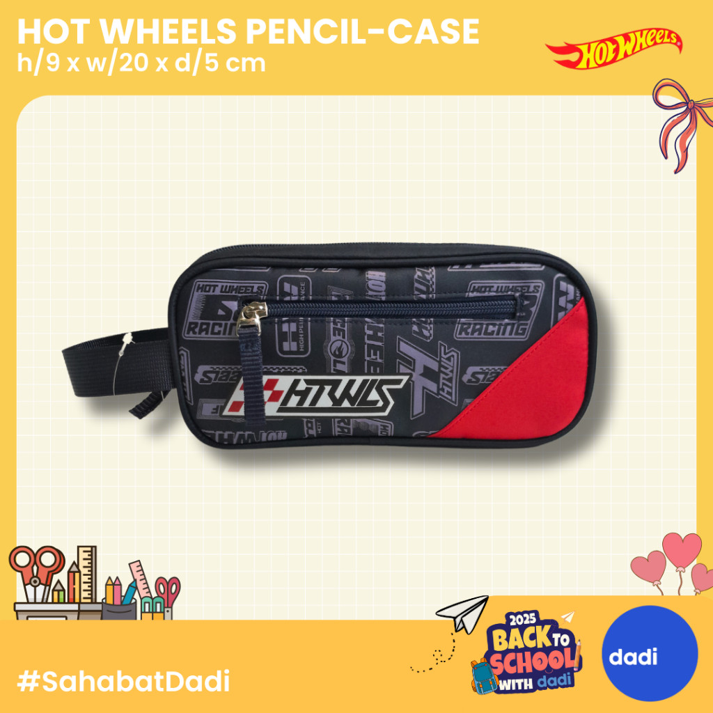 

Dadi - Hot Wheels Racing Graphic Pencil Case - Tempat Pensil/Alat Tulis