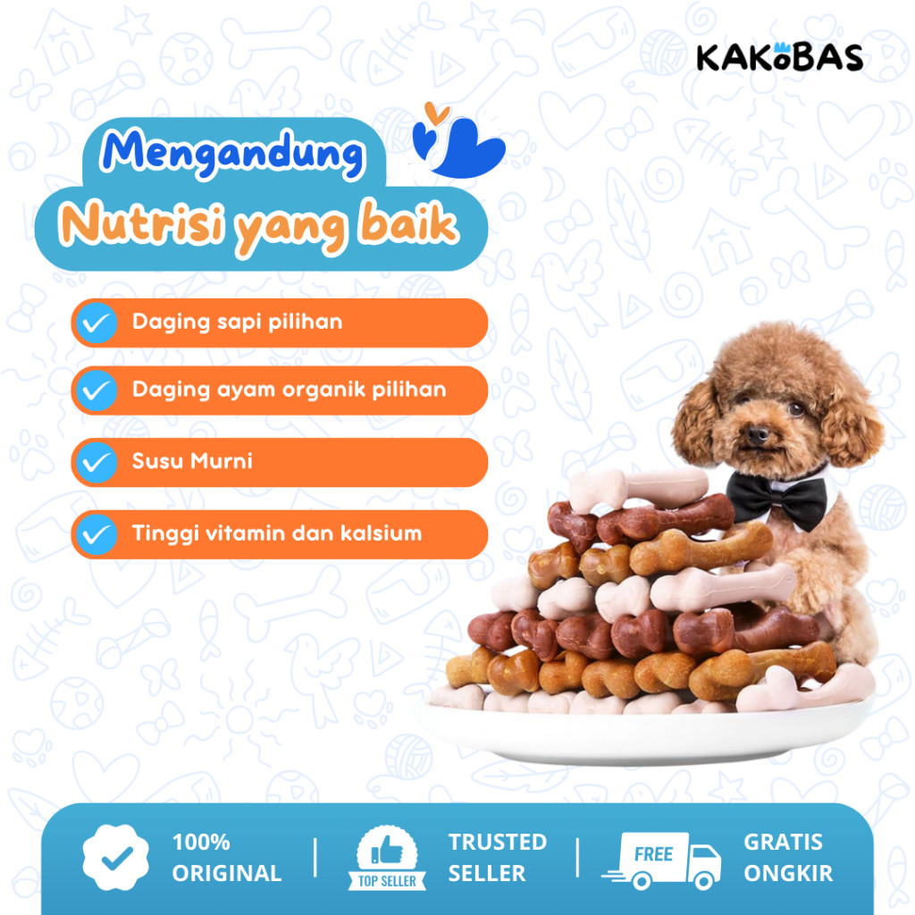 

Olivoliv Snack Pawsitive Vibes Dental Stick - Snack Anjing Dental Chew Pembersih Karang Gigi