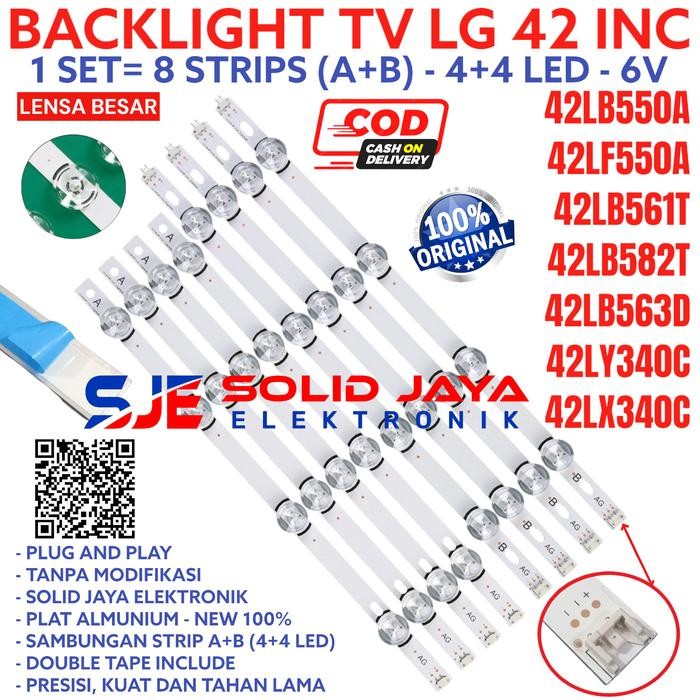 BACKLIGHT TV LG 42 INC 42LB550 42LF550 42LB561 42LB563 42LB582 42LY340 42LX340 LAMPU BL LED A T D C