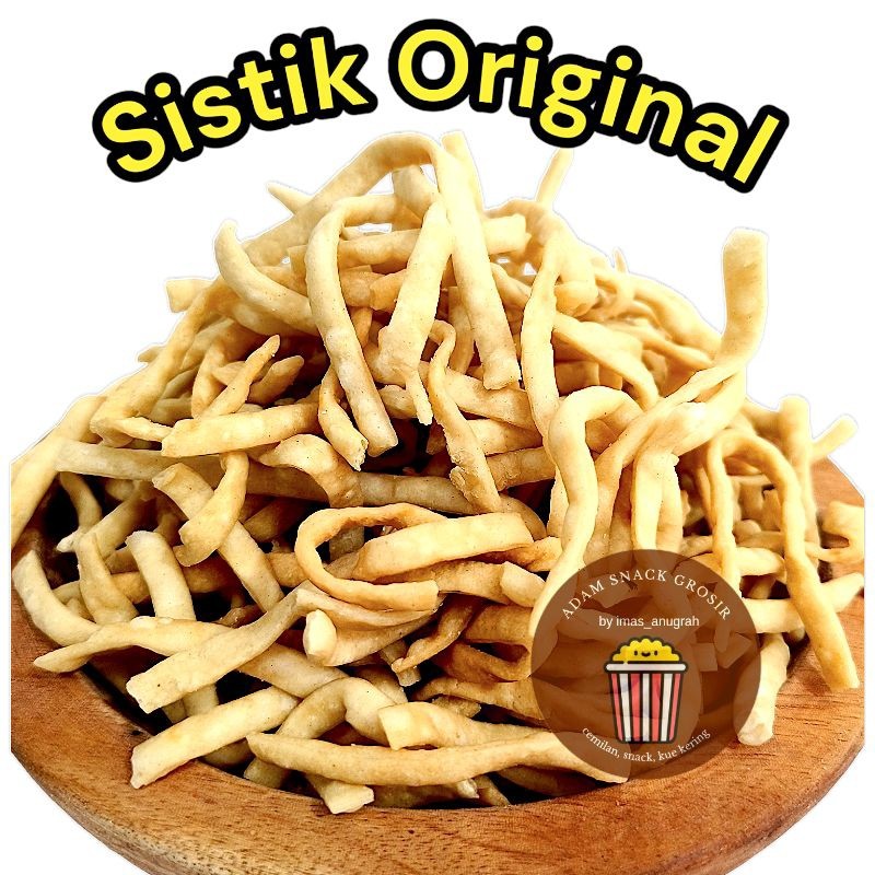 

Olivoliv Snack Sistik Original/ Stik Ori/ Snack Sistik /Cistik Ori Dan Pedas Asin 500Gr