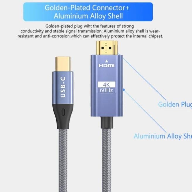 kabel micro usb type c iphone to hdmi ke tv digital av lcd xiaomi oppo