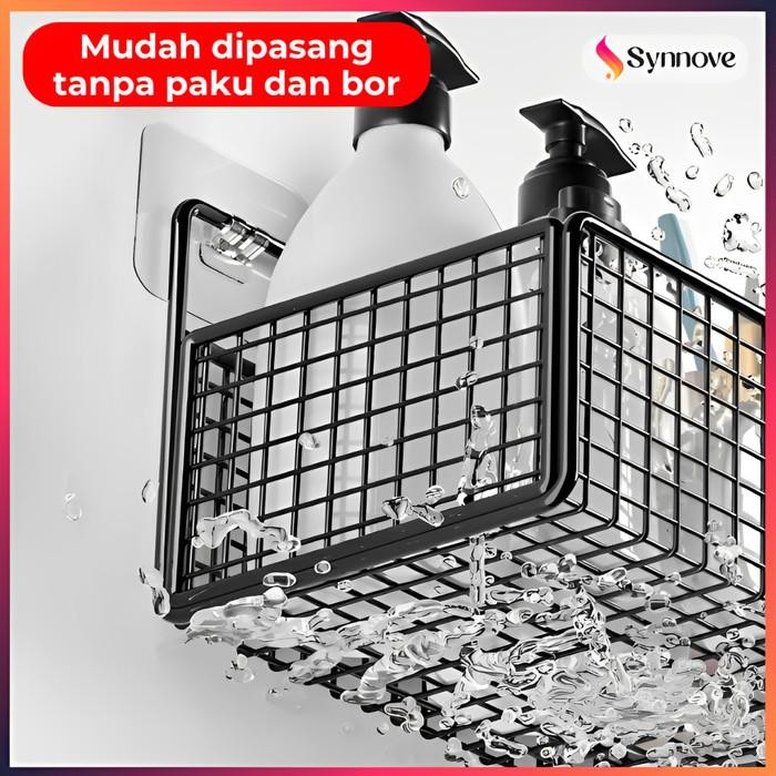 Rak Kamar Mandi Tempel Aesthetic Besi Gantung Rak Tempel Dinding Tempat Sabun Kamar Mandi Rak