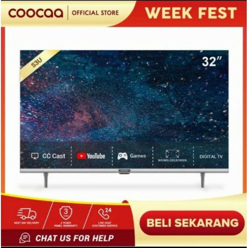 LED TV COOCAA SMART TV 32 INCH 32S3U/LED COOCAA 32 INCH SMART NEW SERIES
