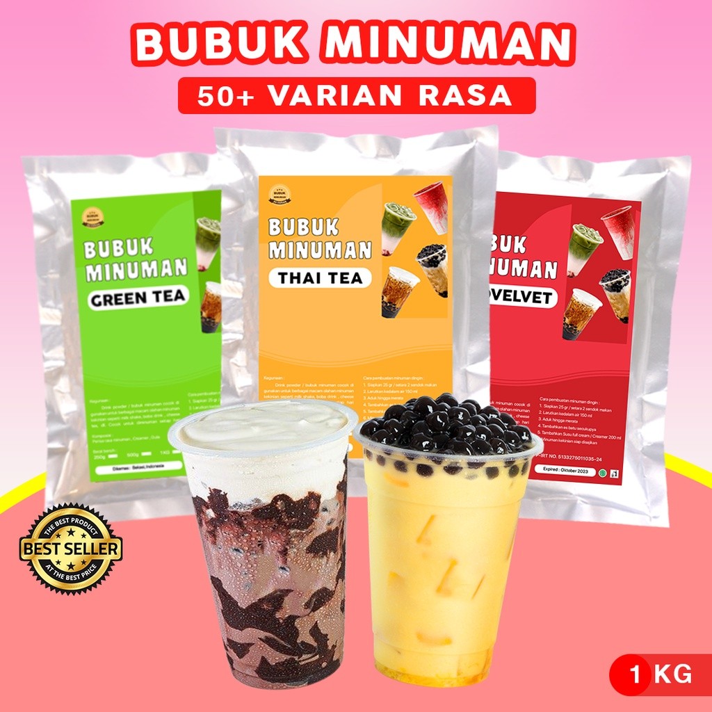 

BUBUK MINUMAN RASA 1KG / SERBUK MINUMAN RASA / BUBUK MINUMAN ANEKA RASA / BUBUK MINUMAN KEKINIAN