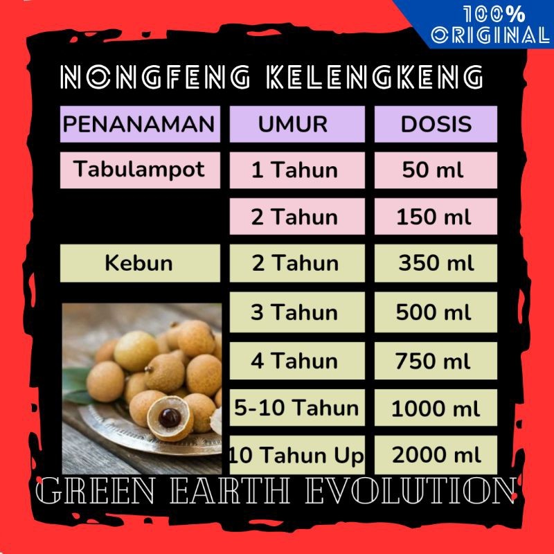 Happygardens Nf. Kelengkeng Pupuk Kelengkeng Booster Pupuk Pemacu Pembuahan (500 Ml)