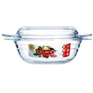 New ` Loyang Round Casserole 1,25 Liter Arcuisine Borosilicate