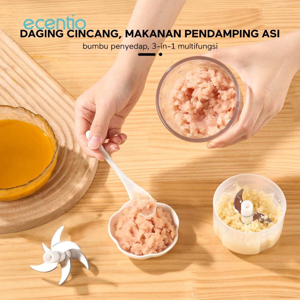 grosirecentio Kaca Mini Chopper Blender electric garlic masher multifunctional food processor Bumbu