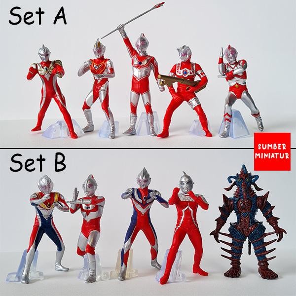 Set Action Figure Pajangan Ultraman King Ultraman Geed Zero 5 pcs Mainan Plastik