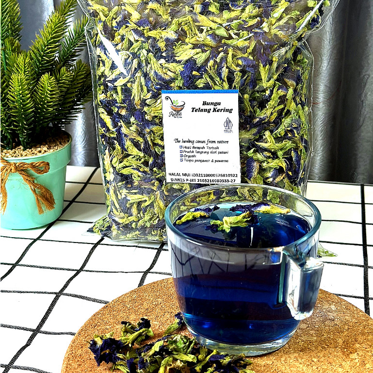 

Bunga Telang Kering Organik 100 Gram Grade A Panen Baru