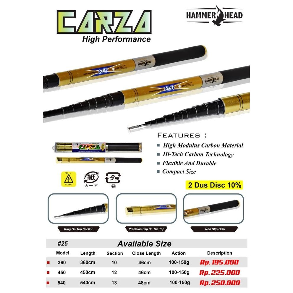 Joran Tegek Hammer Head Carza 360 Cm