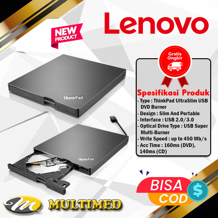 MD DVD External Lenovo Thinkpad Ultra Slim USB DVD Burner