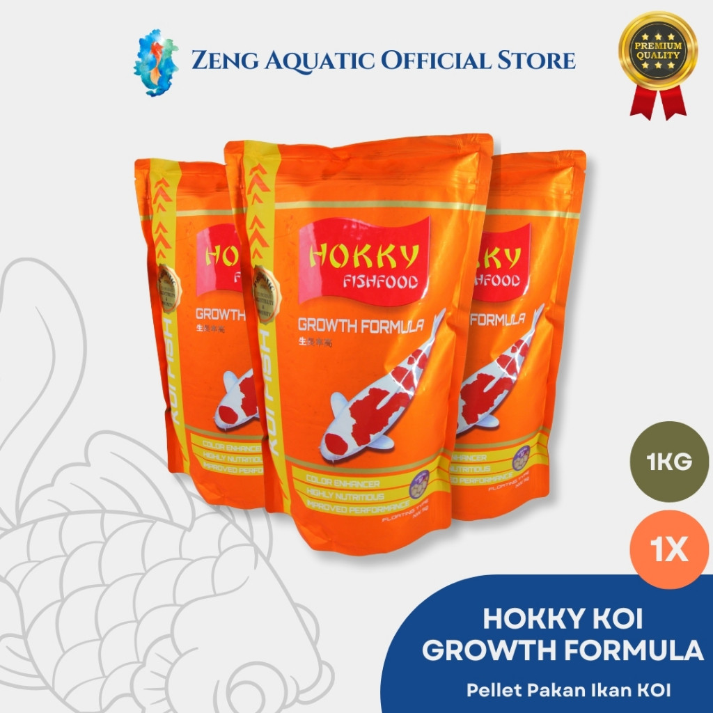 Hokky Growth Formula HGF Pelet Ikan Koi Terapung Floating Protein Tinggi - Pakan Ikan Koi