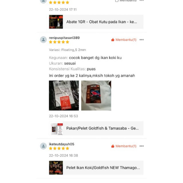 NEW Pakan/Pelet Goldfish & Tamasaba - Genjiro Color 1 KG