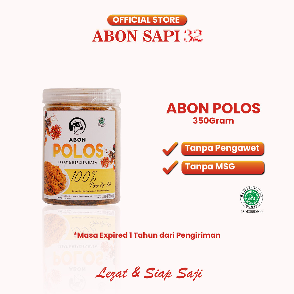 

ABON SAPI POLOS PREMIUM LEZAT DAN SIAP SAJI KEMASAN 350GR
