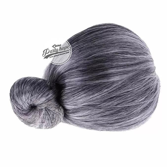 Rambut Palsu Wig Sanggul Nenek Tua / Rambut Nenek / Wig Sanggul Kostum AR134