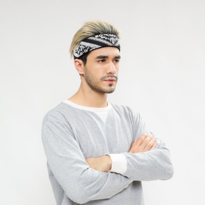 Iket Sunda Rambut Rambut Palsu Pria/ Udeng Bali Rambut Palsu Pria/ Blangkon Jawa Rambut Palsu Pria