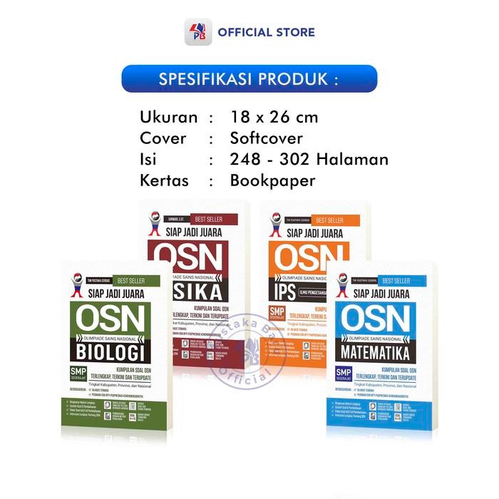 

Buku Olimpiade OSN SMP Matematika Fisika Biologi IPS Pustaka Baru Press Siswa / Pustaka Baru Press -