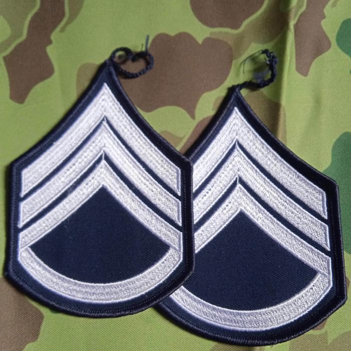 PREMIUM WW2 US Army patch, pangkat staff sergeant pangkat sersan amerika