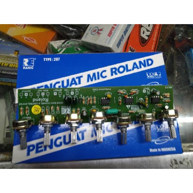 Kit penguat mic roland 7 potensio ( 207 )